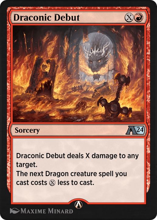 Draconic Debut in the group Magic the Gathering / Types / Colors / Red at Proxyprinters.com (63224)