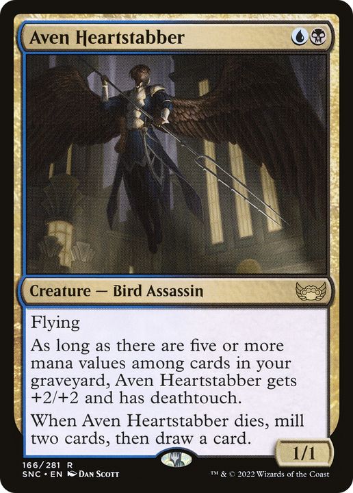 Aven Heartstabber in the group Magic the Gathering / Types / Colors / Multicolors / B, U at Proxyprinters.com (63232)