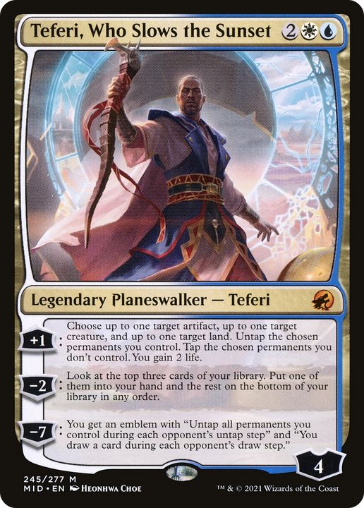 Teferi, Who Slows the Sunset in the group Magic the Gathering / Types / Colors / Multicolors / U, W at Proxyprinters.com (63334)