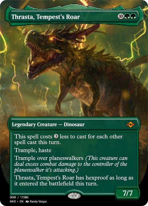 Thrasta, Tempest's Roar in the group Magic the Gathering / Types / Colors / Green at Proxyprinters.com (63401)