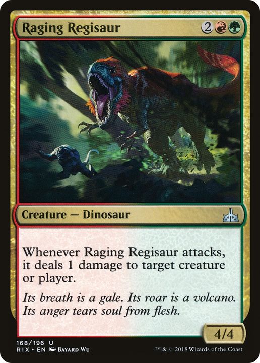 Raging Regisaur in the group Magic the Gathering / Types / Colors / Multicolors / G, R at Proxyprinters.com (63425)