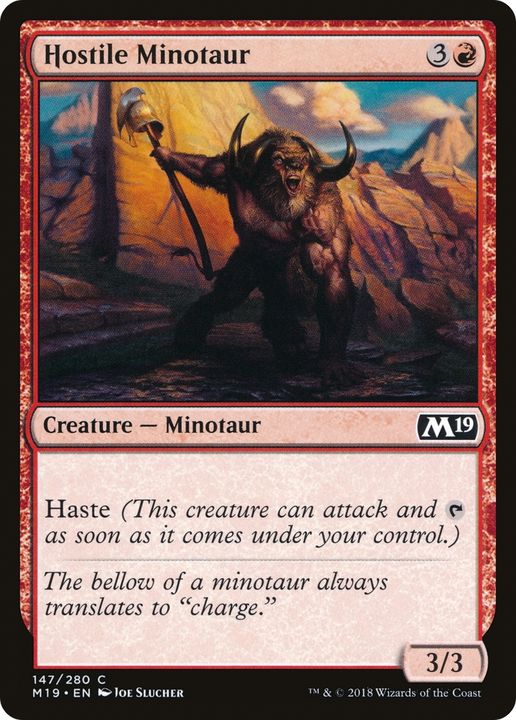 Hostile Minotaur in the group Magic the Gathering / Types / Colors / Red at Proxyprinters.com (63427)