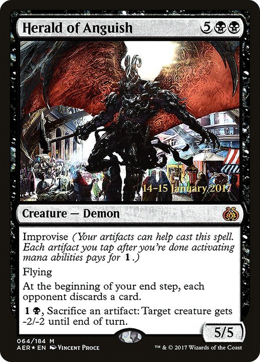 Herald of Anguish in the group Magic the Gathering / Sets / Aether Revolt Promos at Proxyprinters.com (63429)