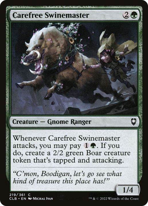 Carefree Swinemaster in the group Magic the Gathering / Types / Colors / Green at Proxyprinters.com (63460)