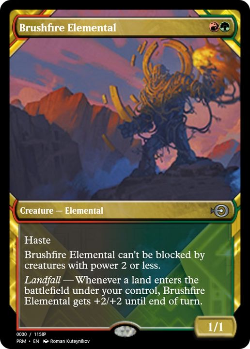 Brushfire Elemental in the group Magic the Gathering / Types / Colors / Multicolors / G, R at Proxyprinters.com (63468)