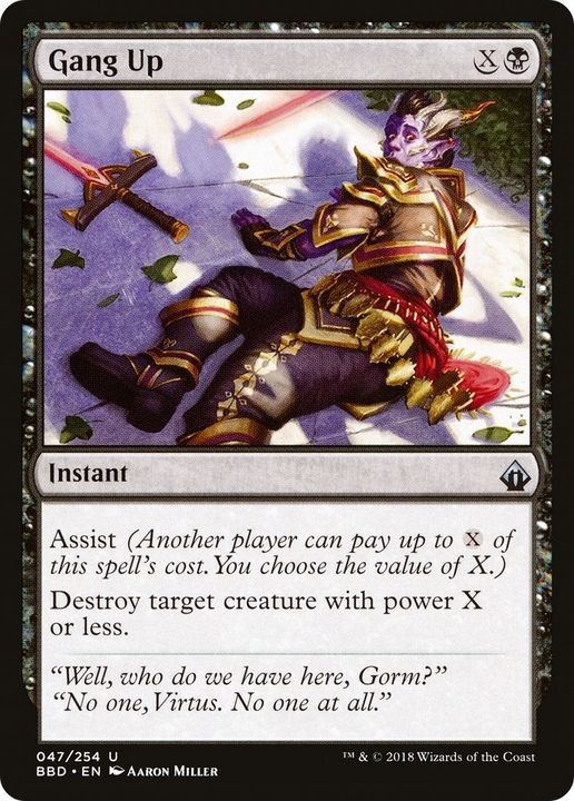 Gang Up in the group Magic the Gathering / Types / Colors / Black at Proxyprinters.com (6355)