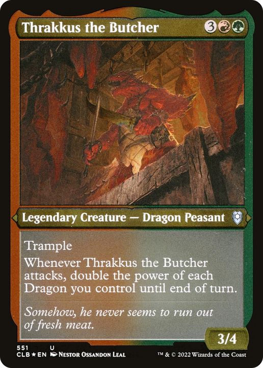 Thrakkus the Butcher in the group Magic the Gathering / Types / Colors / Multicolors / G, R at Proxyprinters.com (63586)