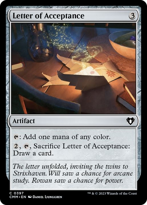 Letter of Acceptance in the group Magic the Gathering / Sets / Commander Masters at Proxyprinters.com (63616)