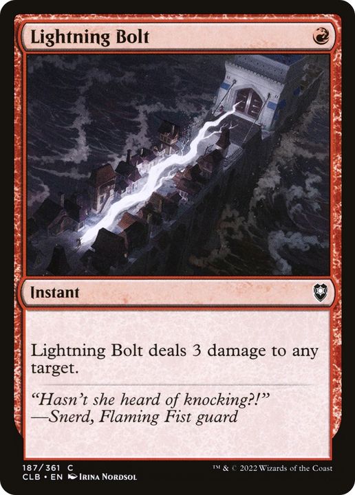 Lightning Bolt in the group Magic the Gathering / Types / Colors / Red at Proxyprinters.com (63748)