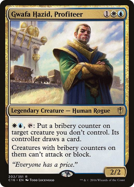 Gwafa Hazid, Profiteer in the group Magic the Gathering / Types / Colors / Multicolors / U, W at Proxyprinters.com (63890)