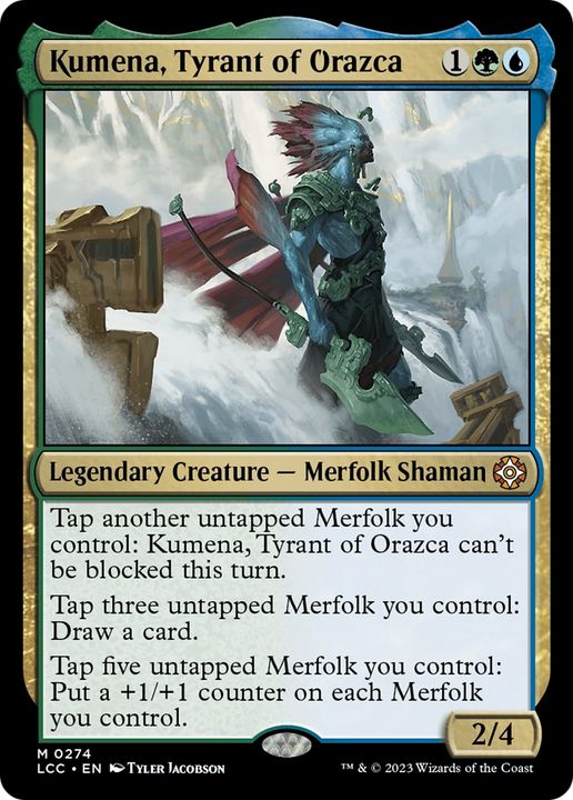 Kumena, Tyrant of Orazca in the group Magic the Gathering / Types / Colors / Multicolors / G, U at Proxyprinters.com (63893)