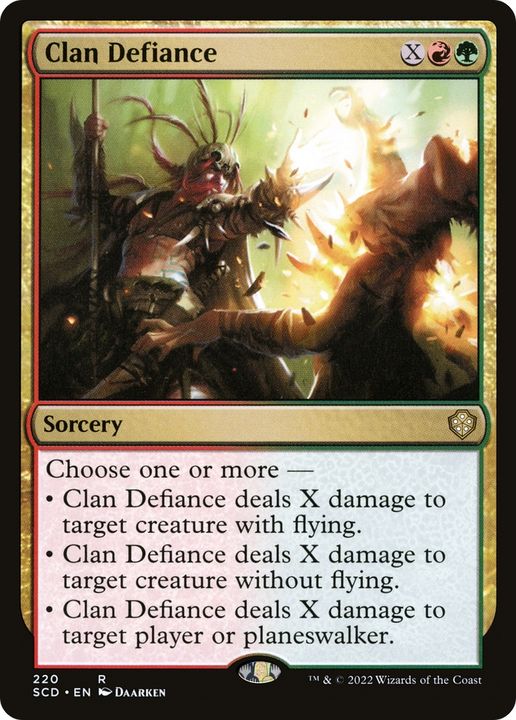 Clan Defiance in the group Magic the Gathering / Types / Colors / Multicolors / G, R at Proxyprinters.com (63894)