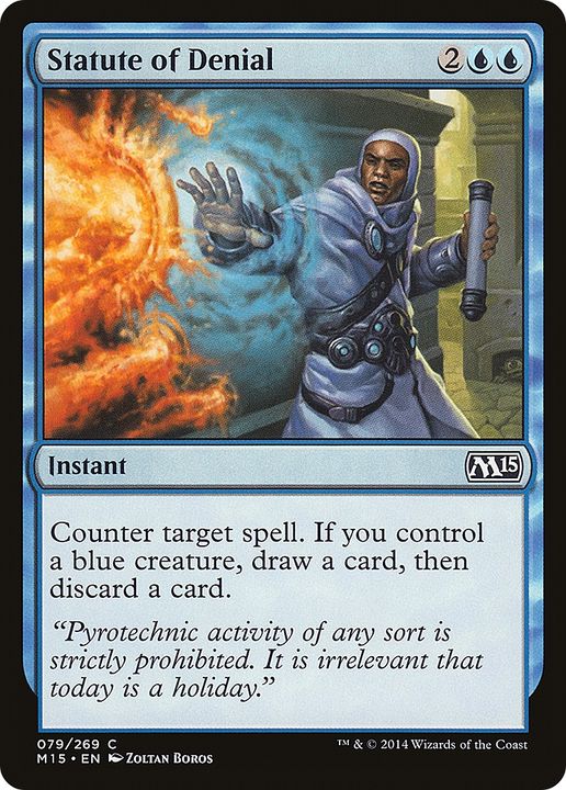 Statute of Denial in the group Magic the Gathering / Types / Colors / Blue at Proxyprinters.com (64007)