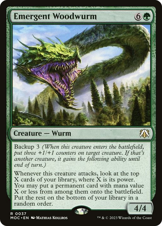 Emergent Woodwurm in the group Magic the Gathering / Sets / March of the Machine Substitute Cards at Proxyprinters.com (64022)