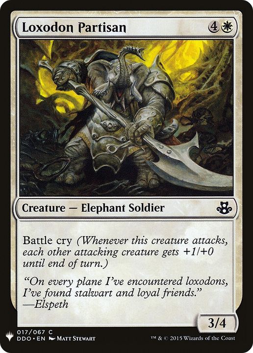 Loxodon Partisan in the group Magic the Gathering / Types / Colors / White at Proxyprinters.com (64107)