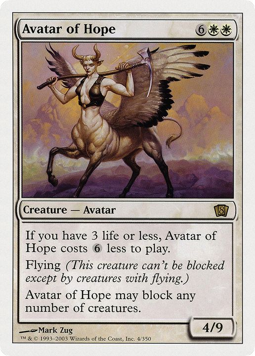 Avatar of Hope in the group Magic the Gathering / Types / Colors / White at Proxyprinters.com (64130)