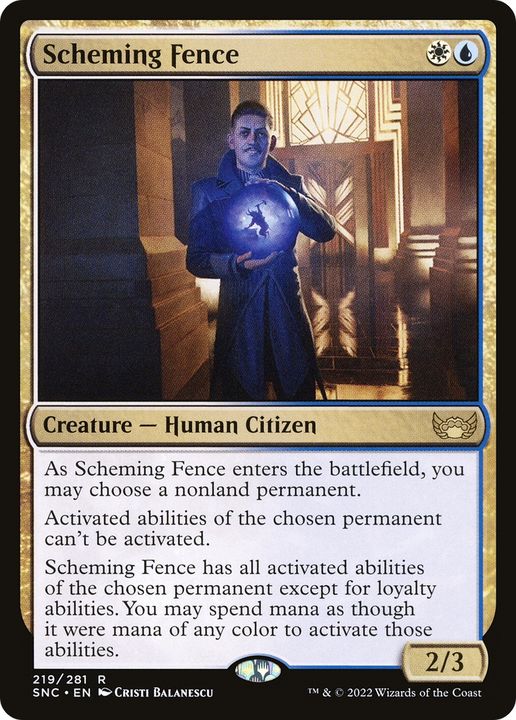 Scheming Fence in the group Magic the Gathering / Types / Colors / Multicolors / U, W at Proxyprinters.com (64180)