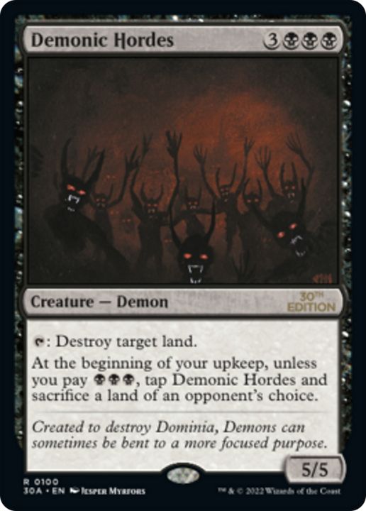 Demonic Hordes in the group Magic the Gathering / Types / Colors / Black at Proxyprinters.com (64302)