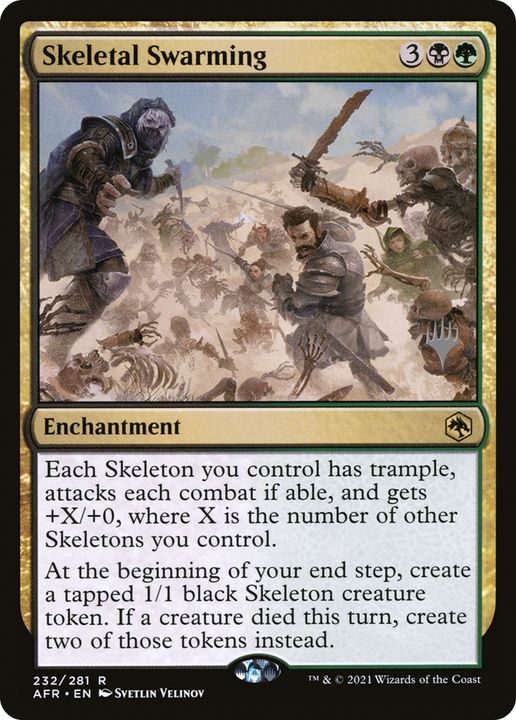 Skeletal Swarming in the group Magic the Gathering / Types / Colors / Multicolors / B, G at Proxyprinters.com (64316)