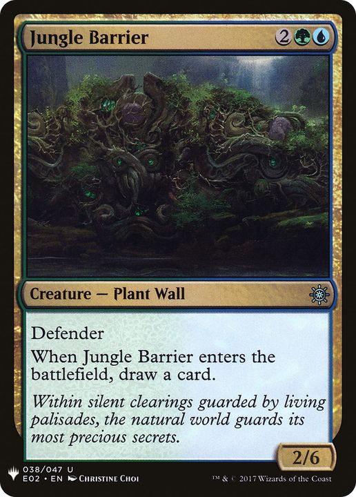 Jungle Barrier in the group Magic the Gathering / Types / Colors / Multicolors / G, U at Proxyprinters.com (64317)