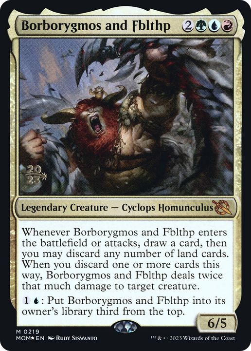 Borborygmos and Fblthp in the group Magic the Gathering / Types / Colors / Multicolors / G, R, U at Proxyprinters.com (64374)