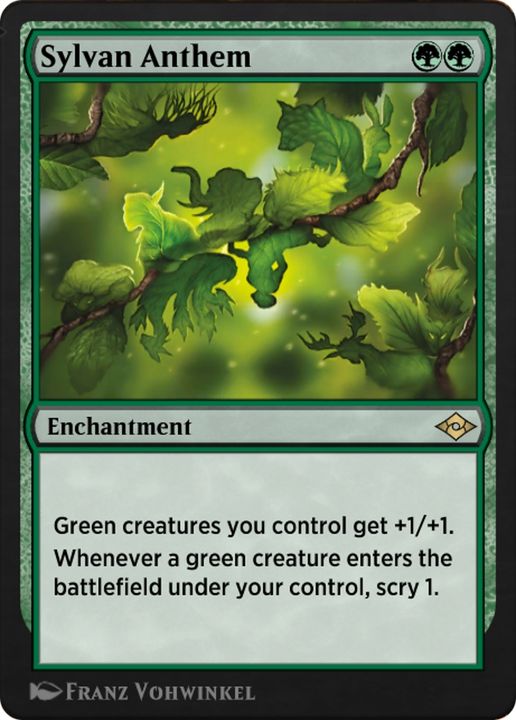 Sylvan Anthem in the group Magic the Gathering / Sets / Jumpstart: Historic Horizons at Proxyprinters.com (64438)