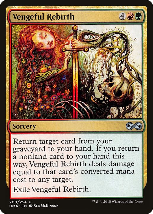 Vengeful Rebirth in the group Magic the Gathering / Types / Colors / Multicolors / G, R at Proxyprinters.com (64447)