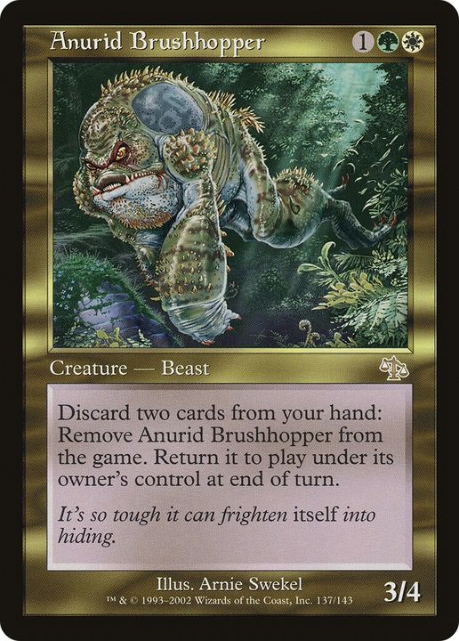 Anurid Brushhopper in the group Magic the Gathering / Types / Colors / Multicolors / G, W at Proxyprinters.com (64578)