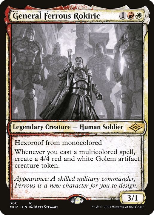 General Ferrous Rokiric in the group Magic the Gathering / Types / Colors / Multicolors / R, W at Proxyprinters.com (64601)