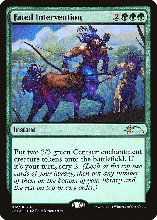 Fated Intervention in the group Magic the Gathering / Types / Colors / Green at Proxyprinters.com (6461)