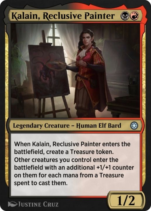 Kalain, Reclusive Painter in the group Magic the Gathering / Types / Colors / Multicolors / B, R at Proxyprinters.com (64811)