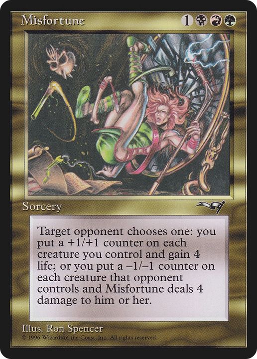 Misfortune in the group Magic the Gathering / Types / Colors / Multicolors / B, G, R at Proxyprinters.com (64847)