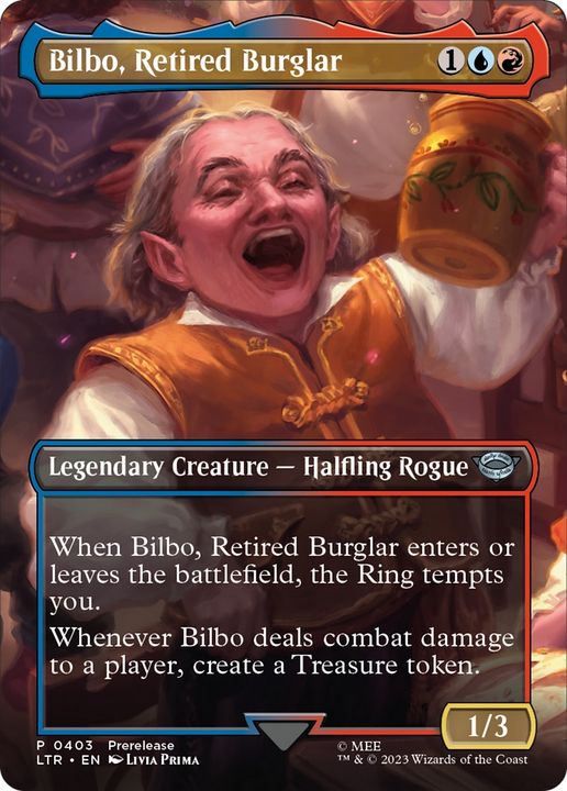 Bilbo, Retired Burglar in the group Magic the Gathering / Sets / The Lord of the Rings: Tales of Middle-earth at Proxyprinters.com (64848)