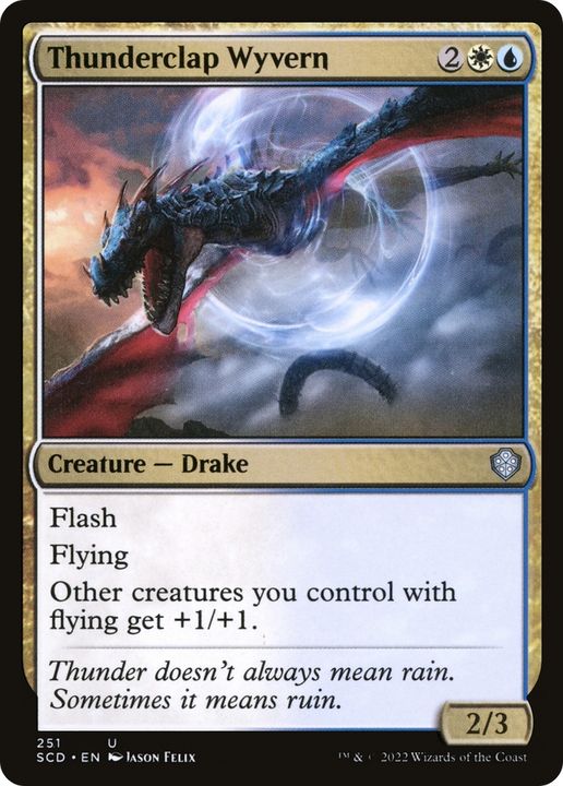 Thunderclap Wyvern in the group Magic the Gathering / Types / Colors / Multicolors / U, W at Proxyprinters.com (64876)