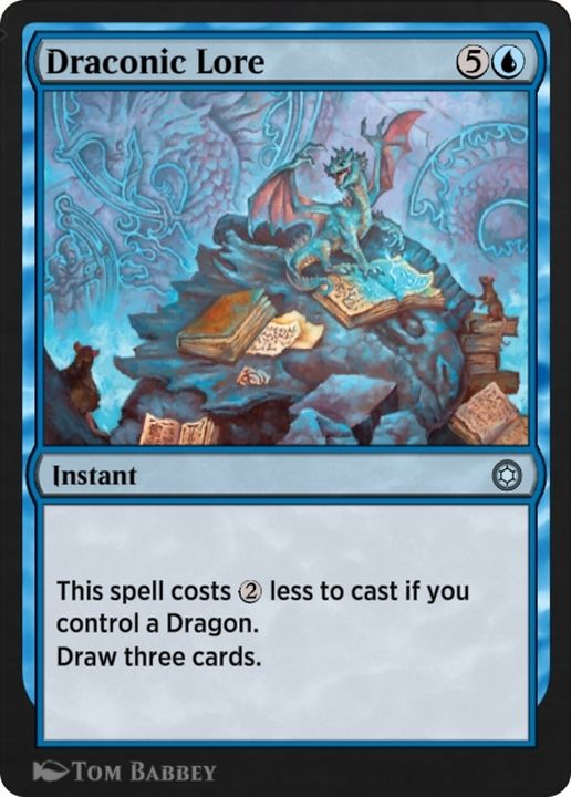 Draconic Lore in the group Magic the Gathering / Types / Colors / Blue at Proxyprinters.com (64958)