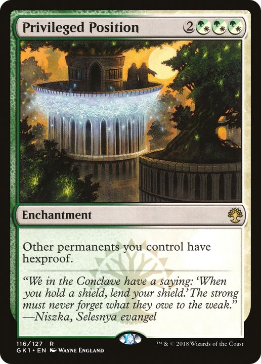 Privileged Position in the group Magic the Gathering / Types / Enchantment / Enchantment at Proxyprinters.com (64973)