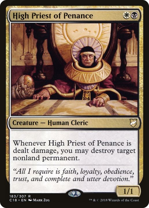 High Priest of Penance in the group Magic the Gathering / Types / Colors / Multicolors / B, W at Proxyprinters.com (64995)