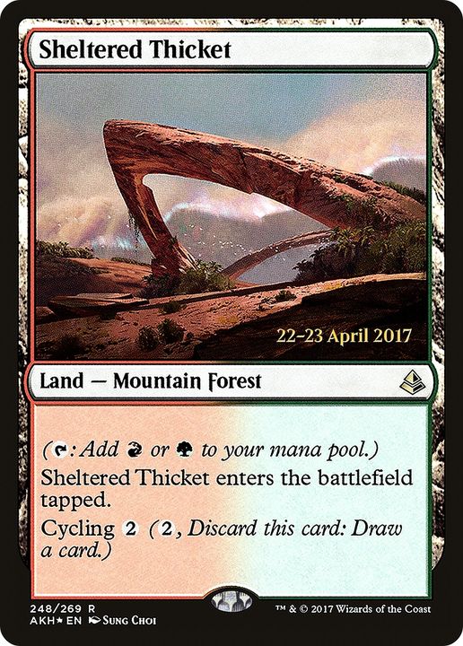 Sheltered Thicket in the group Magic the Gathering / Types / Land / Forest at Proxyprinters.com (65141)