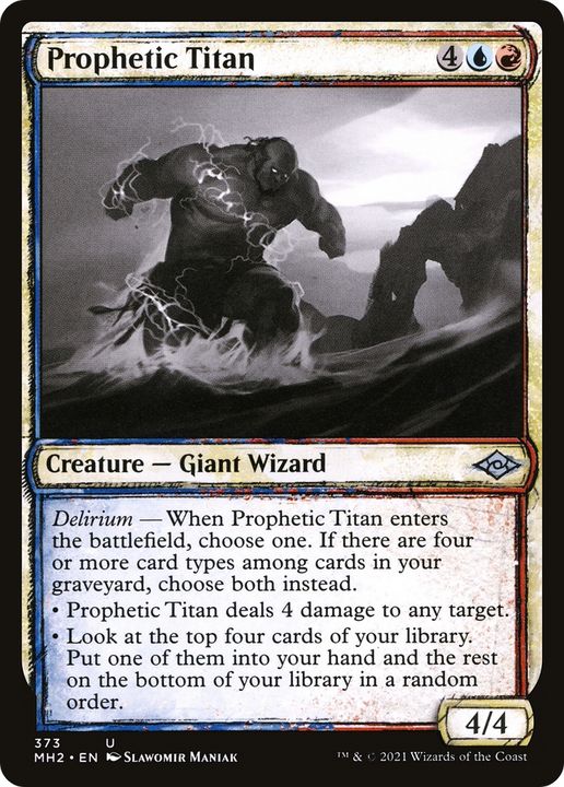 Prophetic Titan in the group Magic the Gathering / Types / Colors / Multicolors / R, U at Proxyprinters.com (65268)