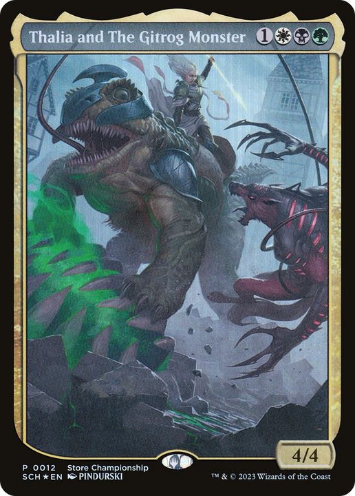 Thalia and The Gitrog Monster in the group Magic the Gathering / Types / Colors / Multicolors / B, G, W at Proxyprinters.com (65282)