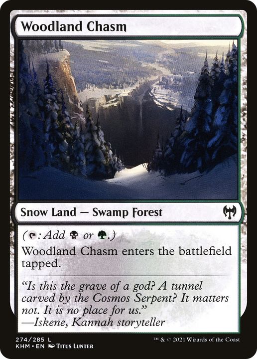 Woodland Chasm in the group Magic the Gathering / Types / Land / Forest at Proxyprinters.com (65385)