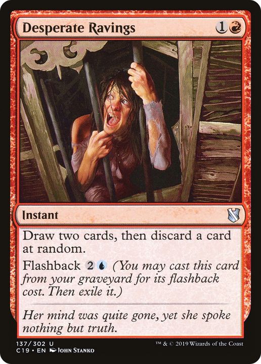 Desperate Ravings in the group Magic the Gathering / Sets / Commander 2019 at Proxyprinters.com (65403)