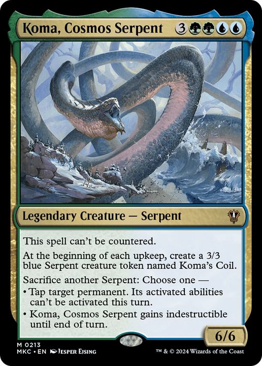 Koma, Cosmos Serpent in the group Magic the Gathering / Types / Colors / Multicolors / G, U at Proxyprinters.com (65422)