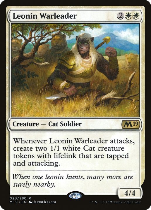 Leonin Warleader in the group Magic the Gathering / Types / Colors / White at Proxyprinters.com (65465)