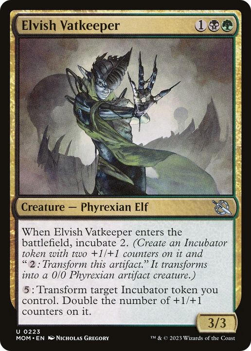 Elvish Vatkeeper in the group Magic the Gathering / Types / Colors / Multicolors / B, G at Proxyprinters.com (65476)