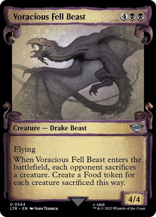 Voracious Fell Beast in the group Magic the Gathering / Types / Colors / Black at Proxyprinters.com (6551)