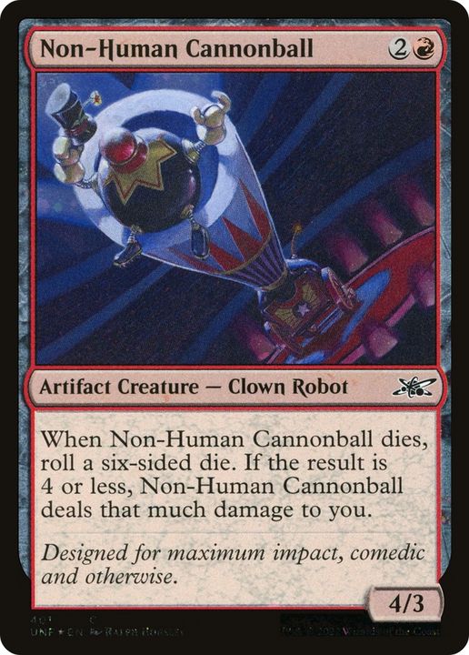 Non-Human Cannonball in the group Magic the Gathering / Sets / Unfinity Sticker Sheets at Proxyprinters.com (65532)