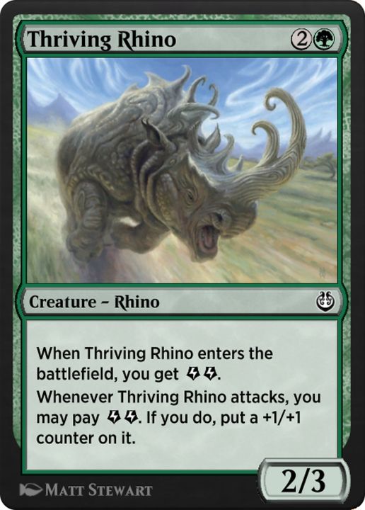 Thriving Rhino in the group Magic the Gathering / Types / Colors / Green at Proxyprinters.com (65534)