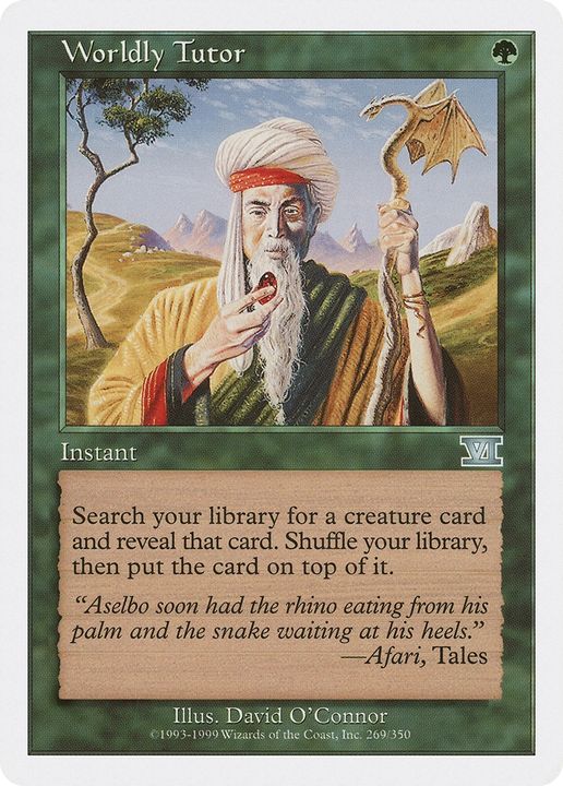 Worldly Tutor in the group Magic the Gathering / Types / Colors / Green at Proxyprinters.com (65538)