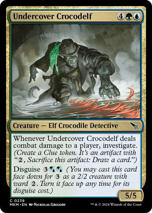 Undercover Crocodelf in the group Magic the Gathering / Types / Colors / Multicolors / G, U at Proxyprinters.com (6554)